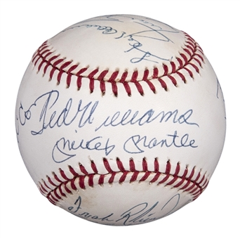500 Home Run Club Multi-Signed Baseball With 11 Signatures Including Mantle, Williams, Mays, & McCovey (PSA/DNA)